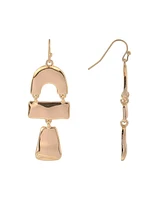 Rachel by Rachel Roy Gold Tone Hammered Drop Earrings