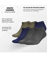 adidas Men's 6pk. Athletic Cushioned No-Show Socks