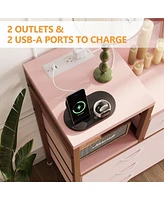 Dresser for Bedroom with 9 Drawer, Tv Stand with Charging Station