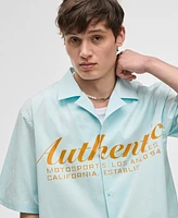 Mode of One Men's Short-Sleeve Camp Collar Graphic Button-Up Shirt, Exclusively at Macy's