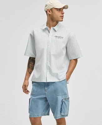 Mode of One Men's Cotton-Blend Stretch Short-Sleeve Shirt, Exclusively at Macy's