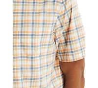 Nautica Men's Short Sleeve Button-Down Plaid Shirt