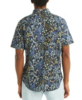 Nautica Men's Short Sleeve Button-Front Floral Print Shirt