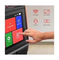 Pyle Portable Wireless Bt Streaming Loudspeaker with 18.5" Touch Screen & Wireless Microphones