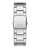 Guess Men's Multi-Function Silver Tone Stainless Steel Watch, 44mm