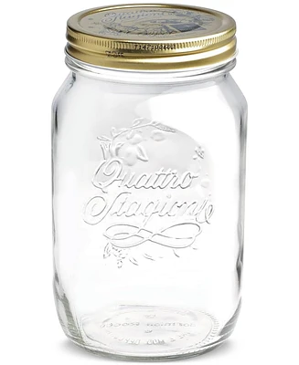 Bormioli Rocco Quattro Stagioni 67-Oz. Wide-Mouth Glass Jar, Set of 6