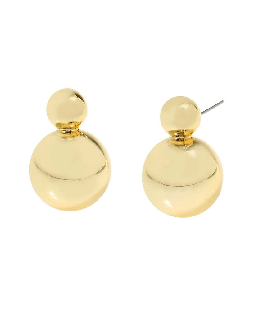 Steve Madden Sculpted Sphere Drop Earrings