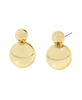 Steve Madden Sculpted Sphere Drop Earrings