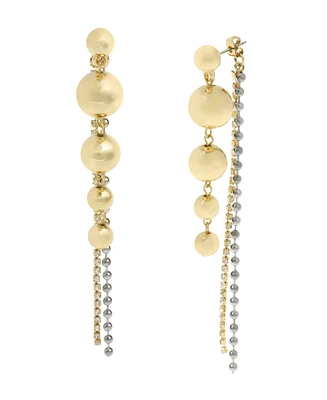 Steve Madden Faux Stone Sphere Chain Earrings