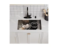 Casainc 30inch L x 18inch W Single Bowl Stainless Steel Undermount Kitchen Sink