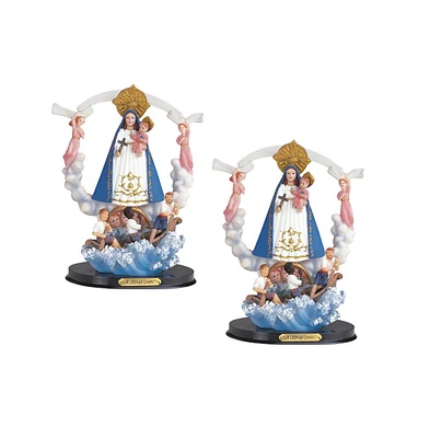 Fc Design "2-pc Set" 12"H Our Lady of Charity Statue Our Lady of El Cobre Holy Figurine Statue Ornament Home Room Office Decor and Perfect Ideas for H