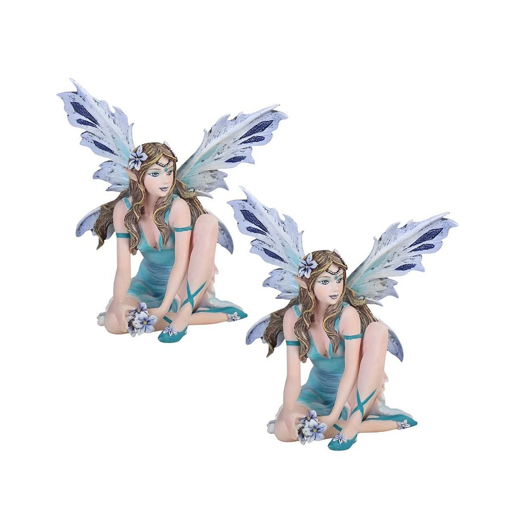 Fc Design "2-pc Set" 4.75"H Blue Spring Ocean Fairy Figurine Statue Ornament Home Room Office Decor and Perfect Ideas for Housewarming, Holidays and B