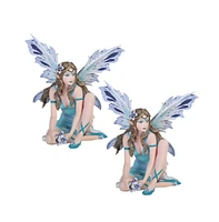 Fc Design "2-pc Set" 4.75"H Blue Spring Ocean Fairy Figurine Statue Ornament Home Room Office Decor and Perfect Ideas for Housewarming, Holidays and B