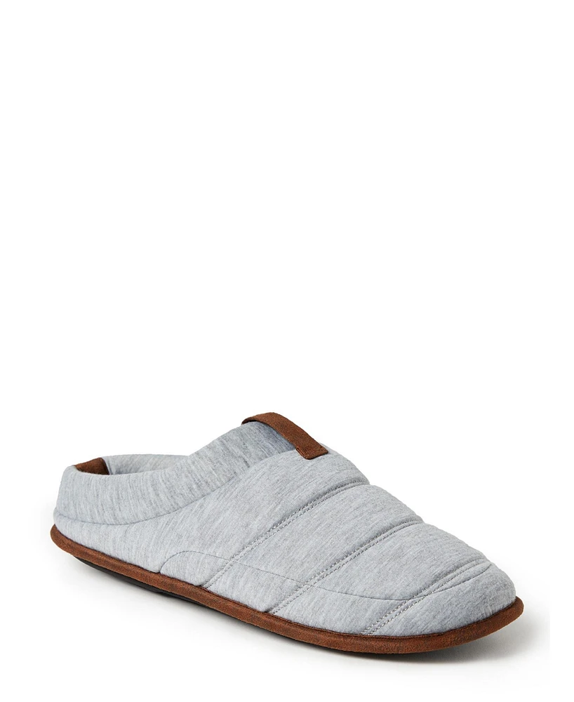 Dearfoams Men's Ashton Quilted Jersey Clog Slipper