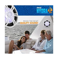 Pyle 12" Slim Waterproof Subwoofer with Rgb Lights & Remote