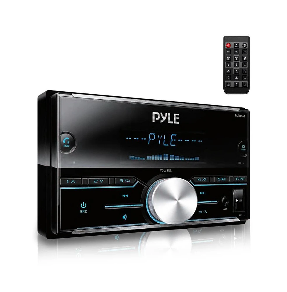 Pyle Single Din Bluetooth MP3 Dsp Stereo Receiver with Usb, Aux, Am/Fm Radio, 300W