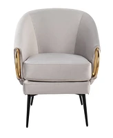 Lumisource 28" Steel Claire Contemporary Glam Accent Chair