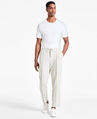 Alfani Men's Alfatech Regular-Fit Compact Textured Ponte-Knit Pants, Exclusively at Macy's