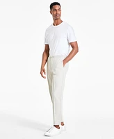 Alfani Men's Alfatech Regular-Fit Compact Textured Ponte-Knit Pants, Exclusively at Macy's