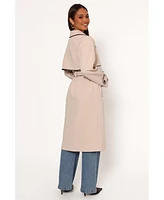 Petal and Pup Women's Cayenne Contrast Binding Trench Coat