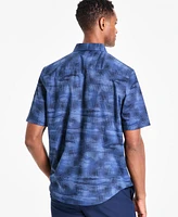 Alfani Men's Light Regular-Fit Geo-Print Button-Down Shirt, Exclusively at Macy's