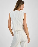 Bar Iii Women's Pinstriped Vest, Exclusively at Macy's