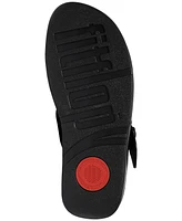 FitFlop Women's Lulu Resin-Buckle Leather Sandals