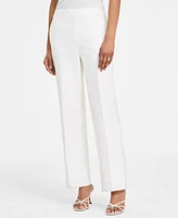 Bar Iii Women's High Rise Linen Pull-On Pants, Exclusively at Macy's