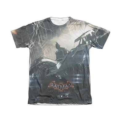 Batman Men's Arkham Knight Into The Night Adult Poly/Cotton Short Sleeve Tee / T-Shirt