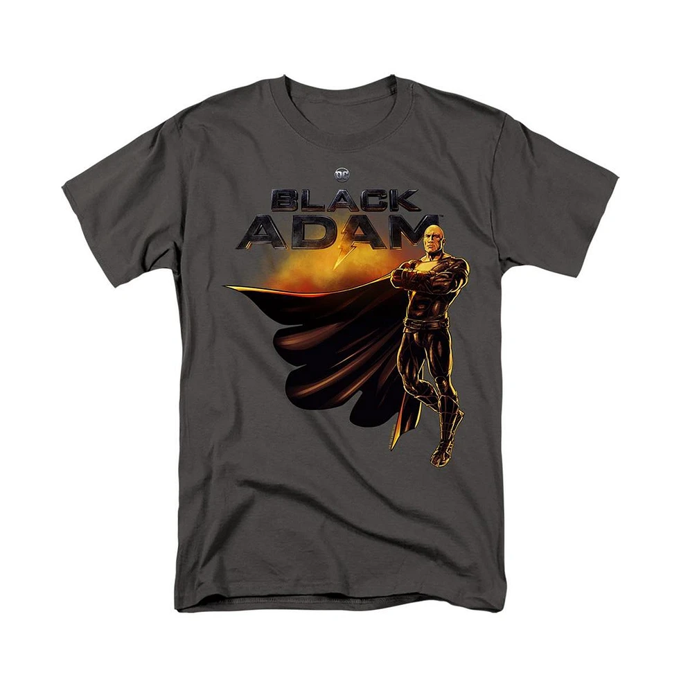 Black Adam Men's Logo With Character Short Sleeve Adult Tee / T-Shirt