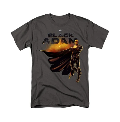 Black Adam Mens Logo With Character Short Sleeve Adult Tee / T-Shirt