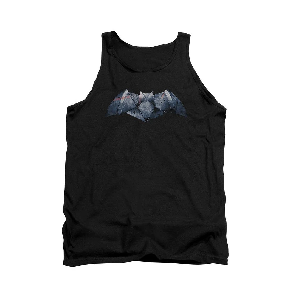 Batman V Superman Men's Plated Bat Logo Adult Tank Top