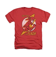 Flash Men's Dc Comics Bolt Adult Heather Tee / T-Shirt