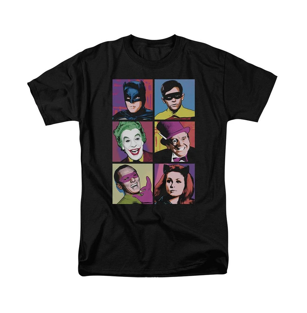 Batman Big & Tall Classic Tv Pop Cast Short Sleeve Adult Tee / T-Shirt