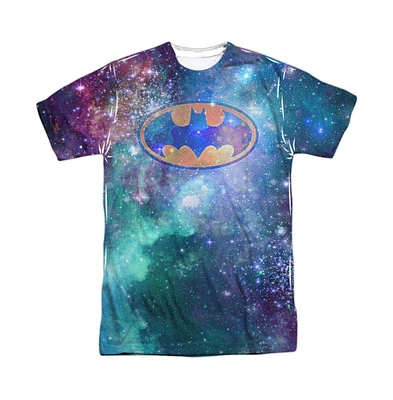 Batman Men's Galaxy Symbol Short Sleeve Adult Poly Crew Tee / T-Shirt