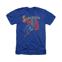 Superman Men's Life Like Action Adult Heather Tee / T-Shirt