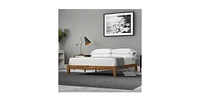 Slickblue Simple Modern Solid Wood Platform Bed Frame for Minimalist Bedroom Style