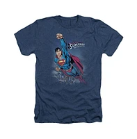 Superman Men's Twilight Flight Adult Heather Tee / T-Shirt