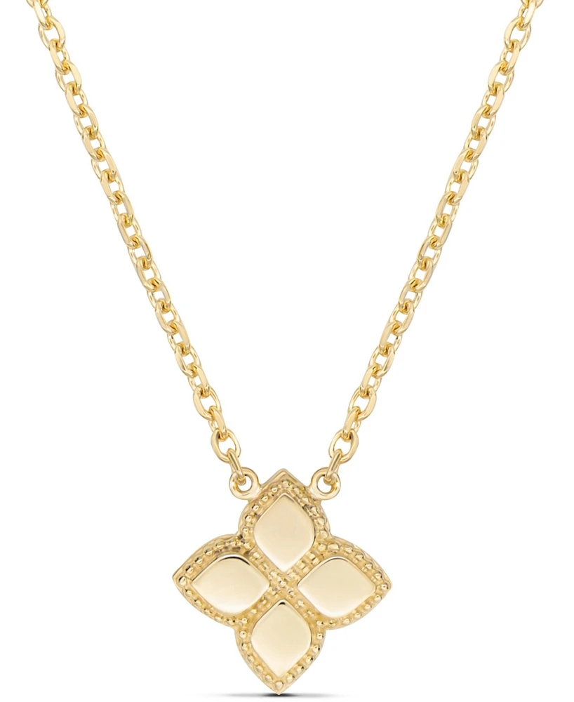 Devata Clover Chain Necklace in 14K Gold, 16 in adj to 18 in, approx. 4.0 grams