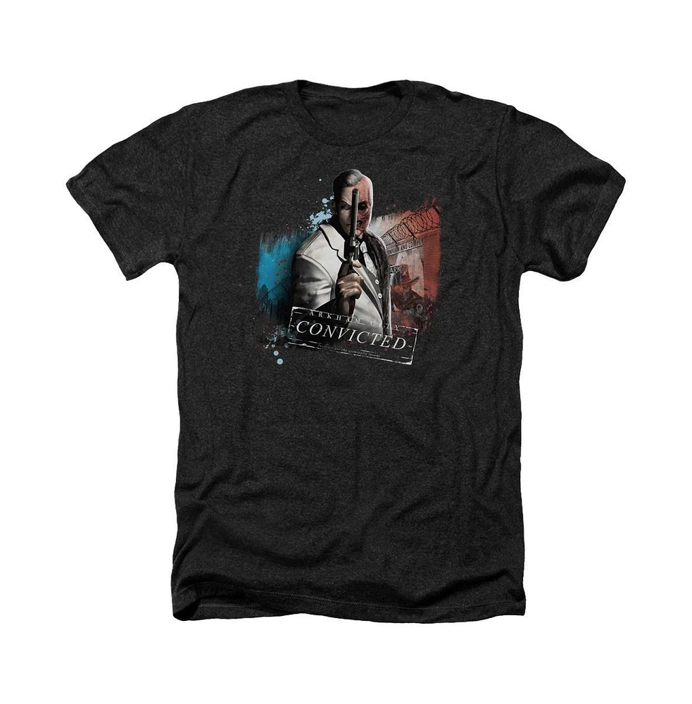 Batman Men's Arkham City Two Face Adult Heather Tee / T-Shirt