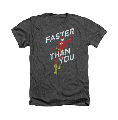 Flash Men's Dc Comics Faster Than You Adult Heather Tee / T-Shirt