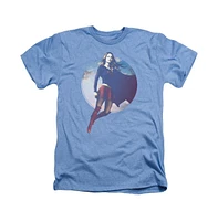 Supergirl Men's Cloudy Circle Adult Heather Tee / T-Shirt