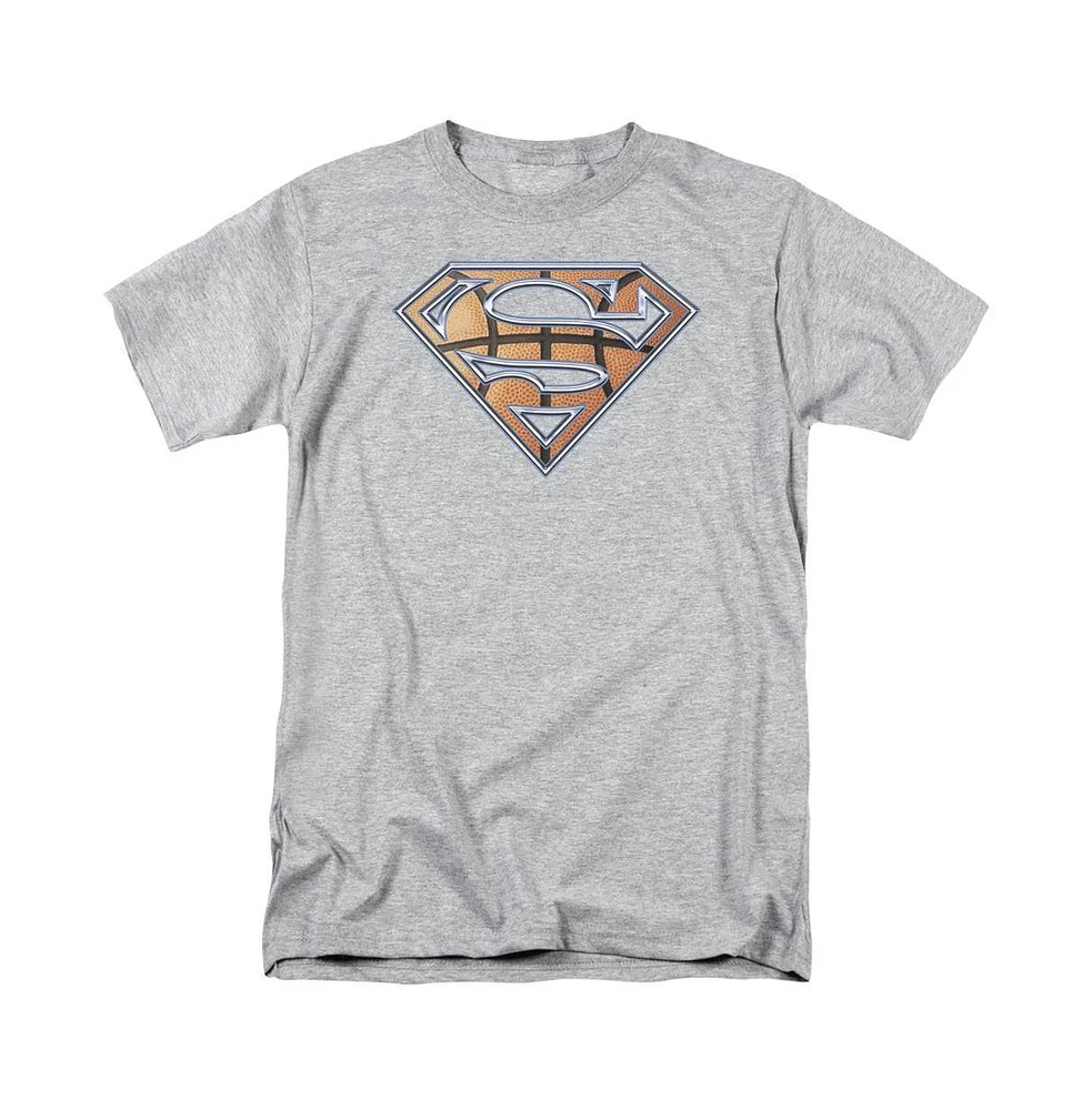 Superman Big & Tall Basketball Shield Short Sleeve Adult Tee / T-Shirt