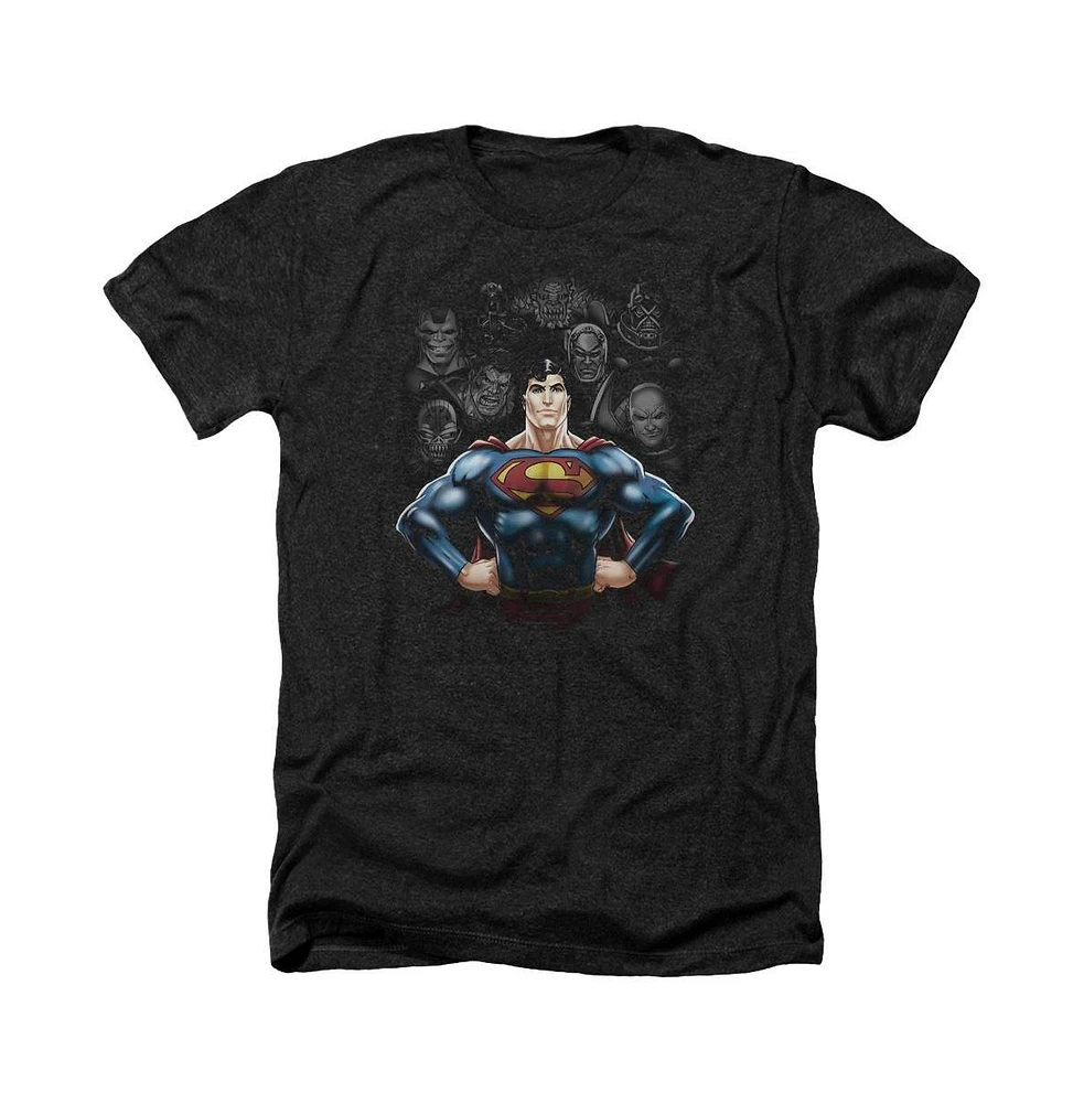 Superman Men's Villains Adult Heather Tee / T-Shirt