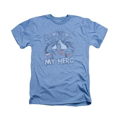 Superman Men's My Hero Adult Heather Tee / T-Shirt