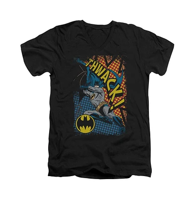 Batman Men's Thwack Short Sleeve Adult V Neck Tee / T-Shirt