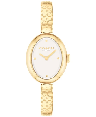 Coach Women's Sammy Gold-Tone Stainless Steel Bangle Bracelet Watch, 22.5mm