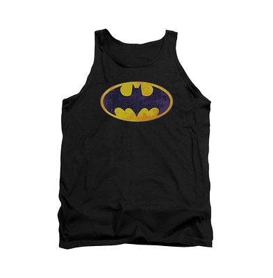 Batman Men's Bm Neon Distress Logo Adult Tank Top