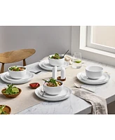 The Cellar Whiteware James 12-Pc. Low Coupe Dinnerware Set, Exclusively at Macy's