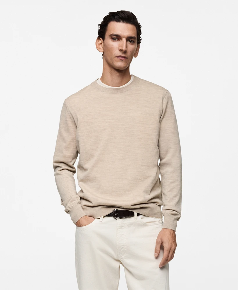 Mango Men's Slim-Fit Merino Wool Sweater